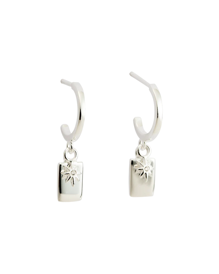 Kirstin Ash - Guiding Star Hoops in Silver