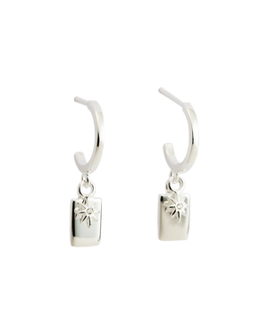 Kirstin Ash - Guiding Star Hoops in Silver