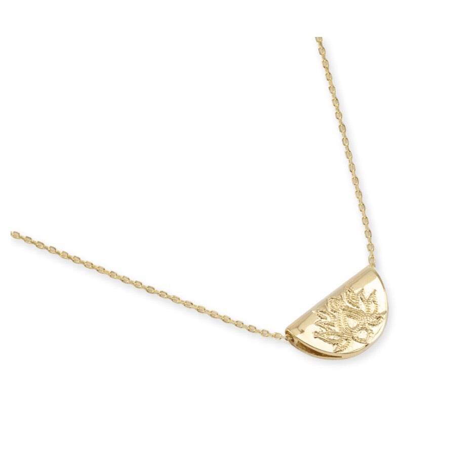 By Charlotte - Lotus Necklace in Gold - Emte Boutique