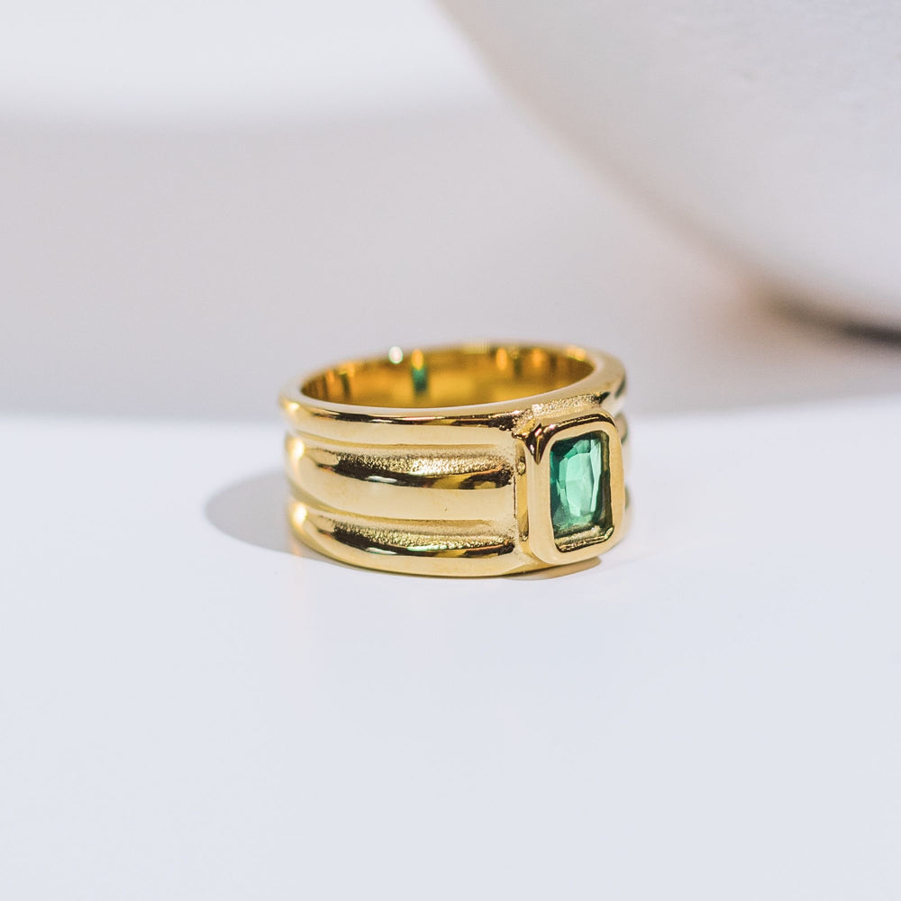 
            
                Load image into Gallery viewer, We Are Emte- Lenny Ring in Emerald Stone
            
        