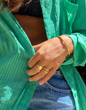 We Are Emte- Bamboo Cuff in Gold