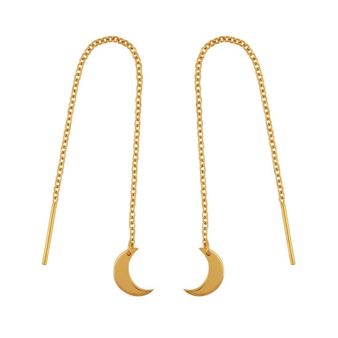 Midsummer Star - Gold Moon Crescent Threaders - Emte Boutique