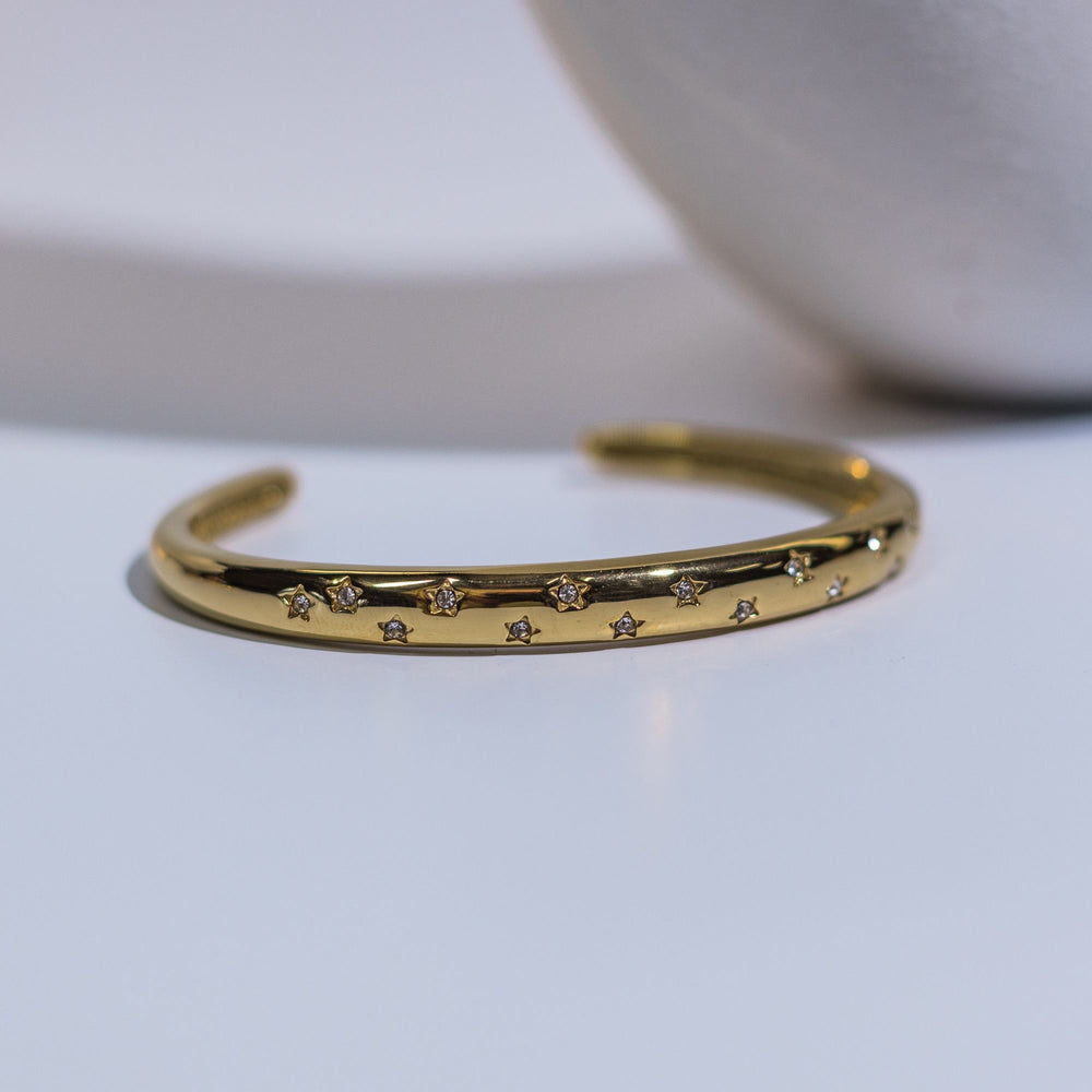 
            
                Load image into Gallery viewer, We Are Emte - Twinkle Cuff in Gold/ Stone
            
        