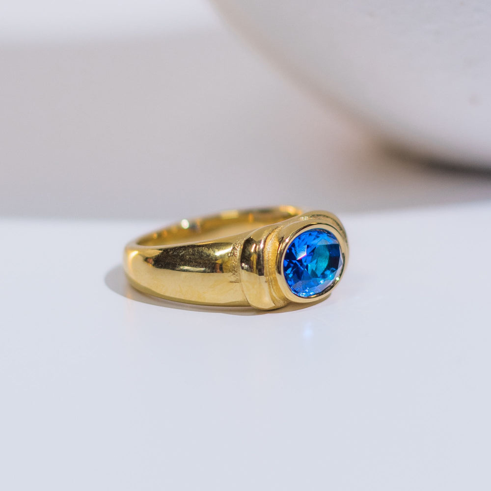 
            
                Load image into Gallery viewer, We Are Emte- Azure Ring in Cobalt Stone
            
        