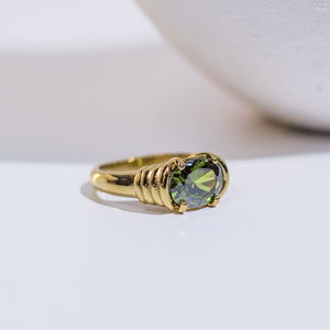 
            
                Load image into Gallery viewer, We Are Emte- Bella Ring in Emerald Stone
            
        
