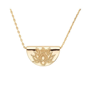 By Charlotte - Lotus Necklace in Gold - Emte Boutique