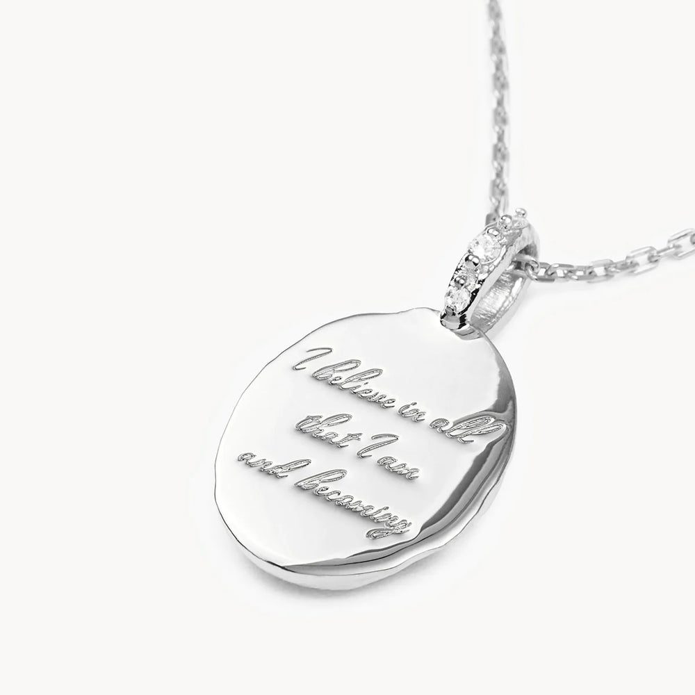 
            
                Load image into Gallery viewer, By Charlotte - Small Believe Necklace in Silver
            
        