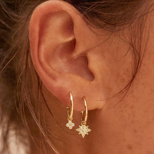 By Charlotte - Luminous Hoop Earrings in Gold - Emte Boutique