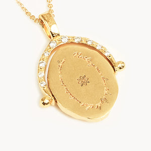 By Charlotte - North Star Spinner Necklace in Gold