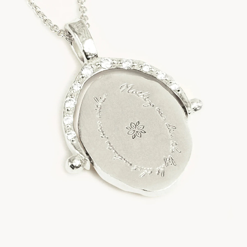 
            
                Load image into Gallery viewer, By Charlotte - North Star Spinner Necklace in Silver
            
        