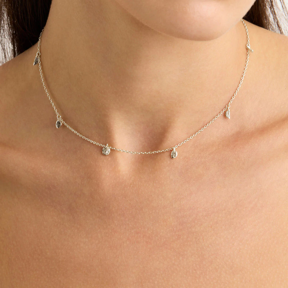 By Charlotte - Lunar Phases Choker In Silver