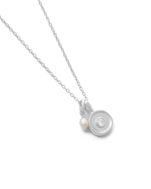 Kirstin Ash - Solstice Pearl Necklace in Silver
