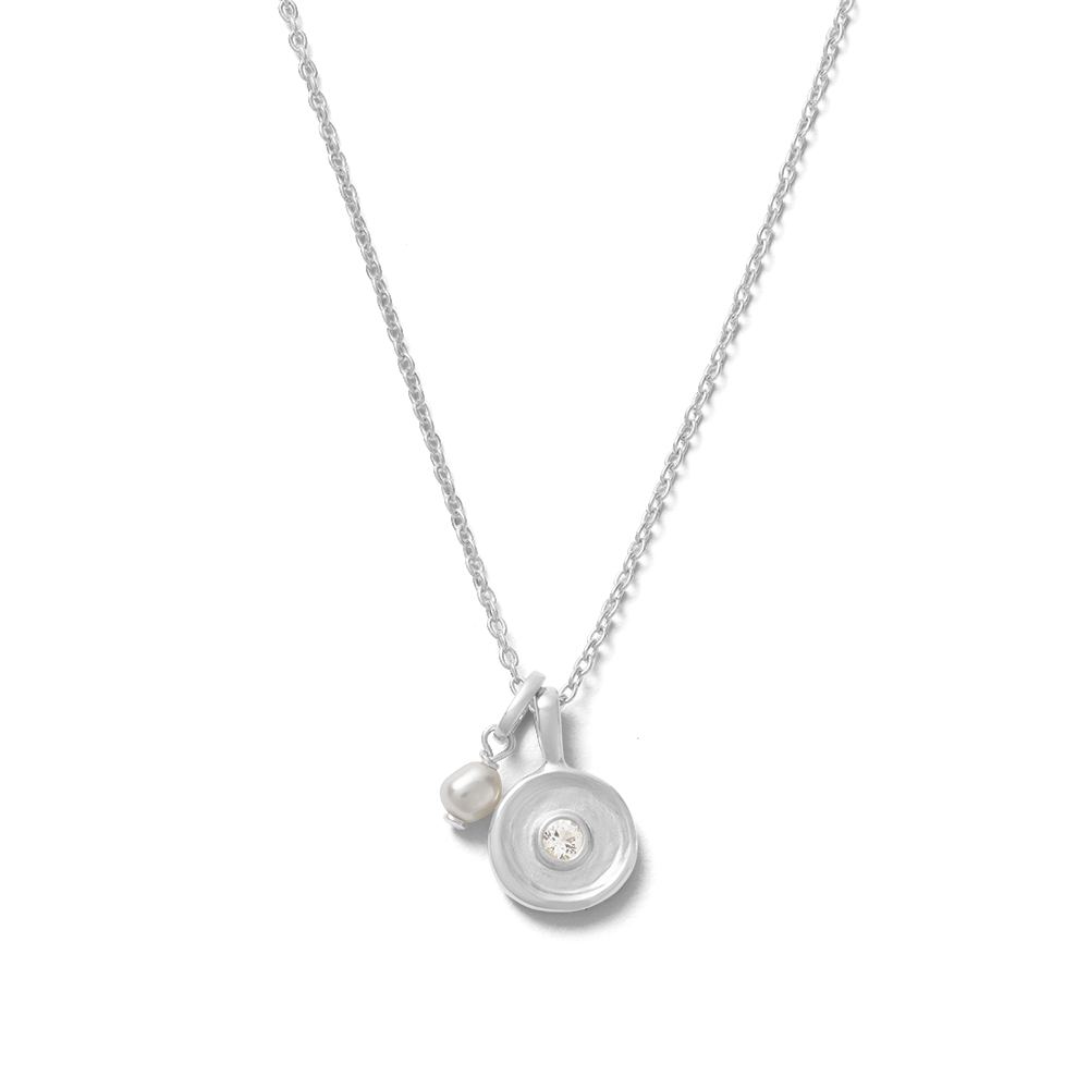 
                      
                        Kirstin Ash - Solstice Pearl Necklace in Silver
                      
                    