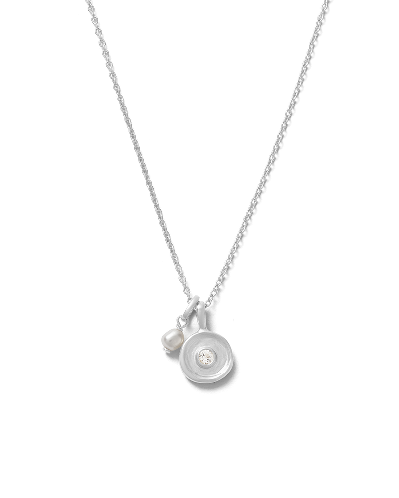 Kirstin Ash - Solstice Pearl Necklace in Silver