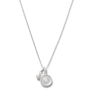 Kirstin Ash - Solstice Pearl Necklace in Silver