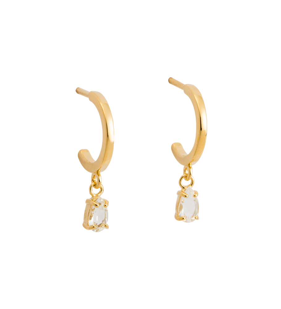 Kirstin Ash - Teardrop Hoops in Gold