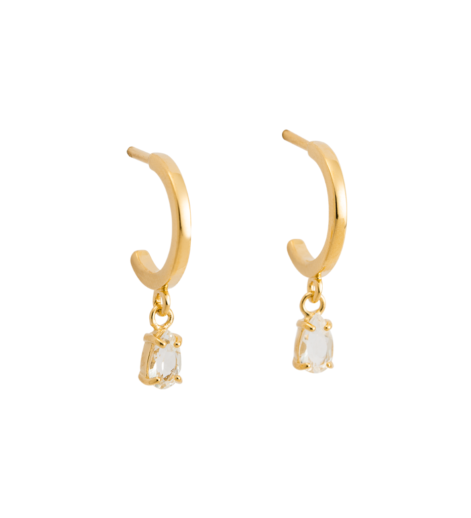 Kirstin Ash - Teardrop Hoops in Gold